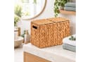 relaxdays Toilettenpapierhalter 6 Rollen Wasserhyazinthe Braun Bild 1