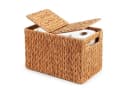 relaxdays Toilettenpapierhalter 6 Rollen Wasserhyazinthe Braun Bild 2