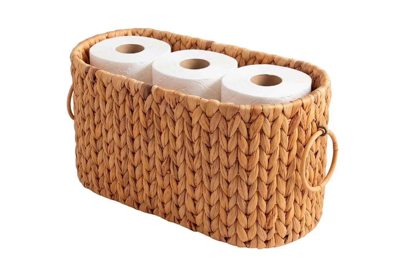 relaxdays Toiletten-Ersatzrollenhalter Braun Wasserhyazinthe - Bild 2