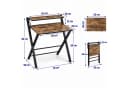 relaxdays Klappschreibtisch mit Monitoraufsatz Braun/Schwarz Industrial Bild 4