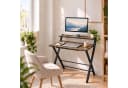 relaxdays Klappschreibtisch mit Monitoraufsatz Braun/Schwarz Industrial Bild 5