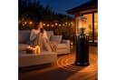 relaxdays Gasheizstrahler Terrassenstrahler Schwarz mit Rollen Bild 1