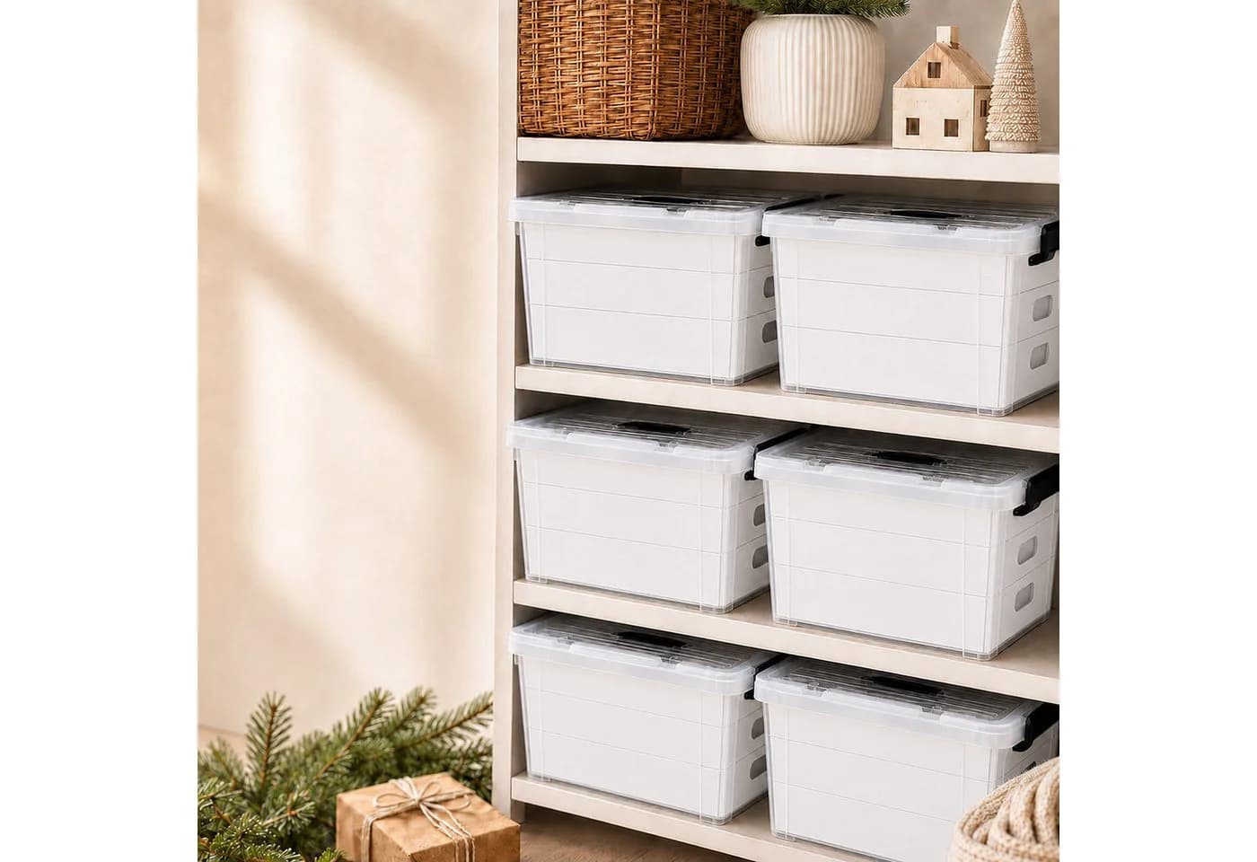 relaxdays Weihnachtskugel Aufbewahrungsbox Transparent Kunststoff - Bild 5