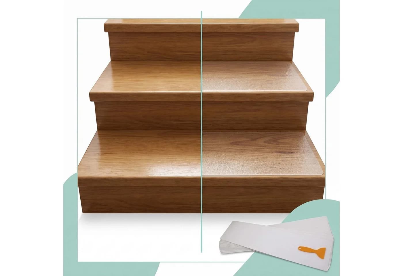 relaxdays Stufenmatte selbstklebend 15er Set Transparent - Bild 5