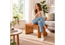 relaxdays Gartenbank Sitzbank aus Akazienholz XL Braun Bild 1
