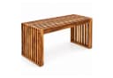 relaxdays Gartenbank Sitzbank aus Akazienholz XL Braun Bild 2