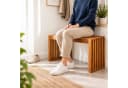 relaxdays Gartenbank Sitzbank aus Akazienholz XL Braun Bild 5