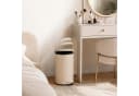 relaxdays Mülleimer Retro 12 Liter Beige mit Trittpedal Bild 1