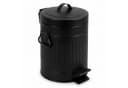 relaxdays Kosmetikeimer Retro 3 Liter Schwarz mit Trittpedal Bild 2