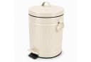 relaxdays Kosmetikeimer Retro 5 Liter Beige mit Trittpedal Bild 2