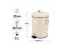 relaxdays Kosmetikeimer Retro 5 Liter Beige mit Trittpedal Bild 4