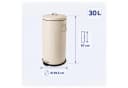 relaxdays Mülleimer Retro 30 Liter Beige mit Trittpedal Bild 4