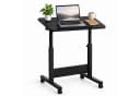 relaxdays Laptoptisch höhenverstellbar mit Rollen, schwarz Bild 2