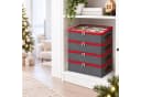 relaxdays Aufbewahrungsbox Weihnachtskugel 4er Set Grau Bild 3