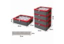 relaxdays Aufbewahrungsbox Weihnachtskugel 4er Set Grau Bild 4