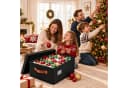 relaxdays Weihnachtskugel Aufbewahrungsbox Schwarz 96 Fächer Bild 1