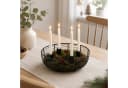 relaxdays Adventskranz Metallschale Schwarz Drahtkorb Bild 1
