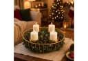relaxdays Adventskranz Metallschale gold Bild 1