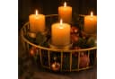 relaxdays Adventskranz Metallschale gold Bild 3