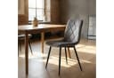 relaxdays Esszimmerstuhl Samt Set 4 St grau Bild 3