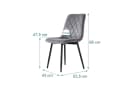 relaxdays Esszimmerstuhl Samt Set 4 St grau Bild 4