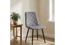 relaxdays Esszimmerstuhl Samt Set 4 St grau Bild 5