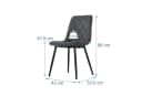relaxdays Esszimmerstuhl Set Samt anthrazit 2er Pack Bild 4