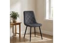 relaxdays Esszimmerstuhl Set Samt anthrazit 2er Pack Bild 5
