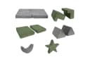 relaxdays Kindersofa 10-tlg. Kinder Spielsofa modular grün Bild 5