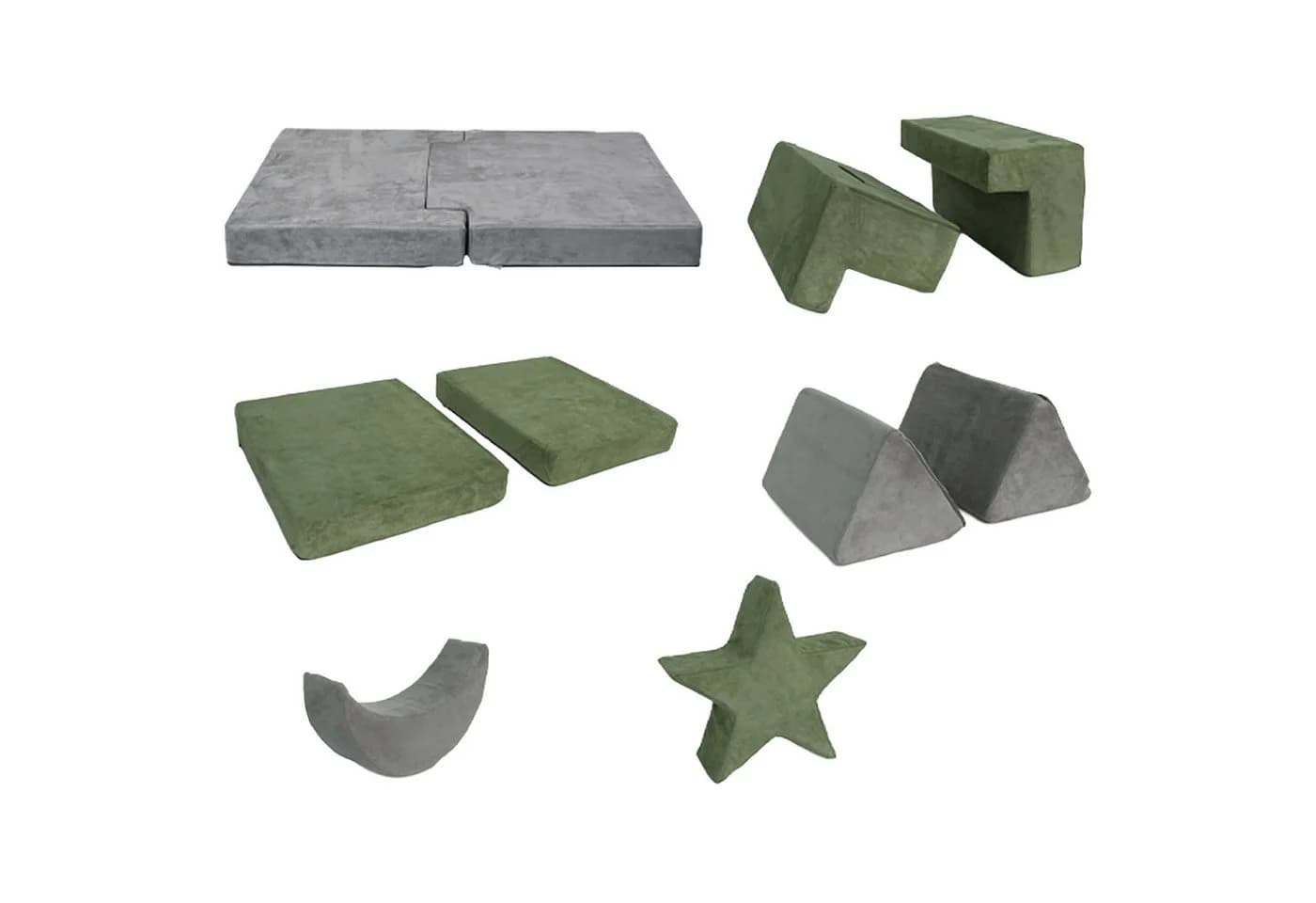 relaxdays Kindersofa 10-tlg. Kinder Spielsofa modular grün - Bild 5