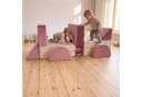 relaxdays Kindersofa 10-tlg. Modular Pink Samt Bild 3