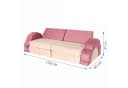relaxdays Kindersofa 10-tlg. Modular Pink Samt Bild 4