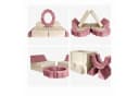 relaxdays Kindersofa 10-tlg. Modular Pink Samt Bild 5