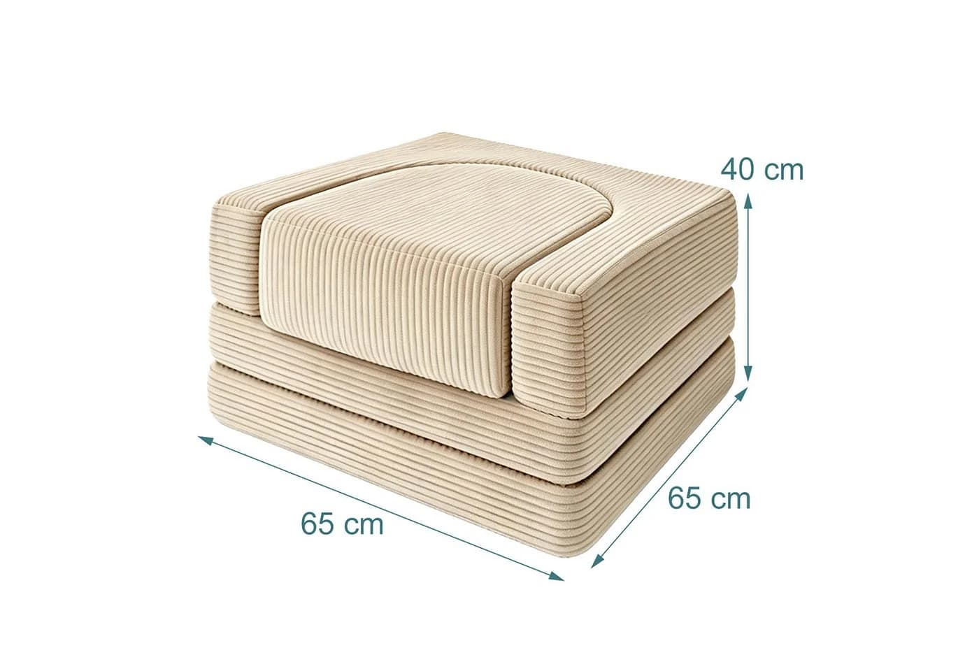 relaxdays Kindersitzgruppe 4-tlg. modular Beige - Bild 4