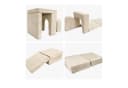 relaxdays Kindersitzgruppe 4-tlg. modular Beige Bild 5