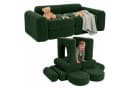relaxdays Kindersofa 10-tlg. Kinder Spielsofa modular grün Bild 2