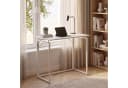 relaxdays Klappbarer Schreibtisch Weiß Holzwerkstoff Stahl Bild 3