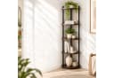 relaxdays Eckregal 5 Ebenen Natur-Weiß Bambus MDF Bild 5