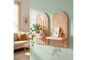 relaxdays Wandregal Boho 2er Set Kiefernholz Braun Bild 1