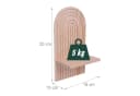 relaxdays Wandregal Boho 2er Set Kiefernholz Braun Bild 4