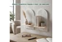 relaxdays Wandregal Boho 2er Set Kiefernholz Braun Bild 5