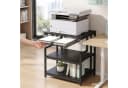 relaxdays Druckertisch mit 3 Ebenen und Schublade Schwarz Bild 1