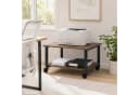 relaxdays Druckertisch mit Rollen Industrial-Schwarz Bild 1