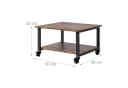 relaxdays Druckertisch mit Rollen Industrial-Schwarz Bild 4