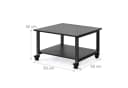 relaxdays Druckertisch mit Rollen Schwarz Bild 4