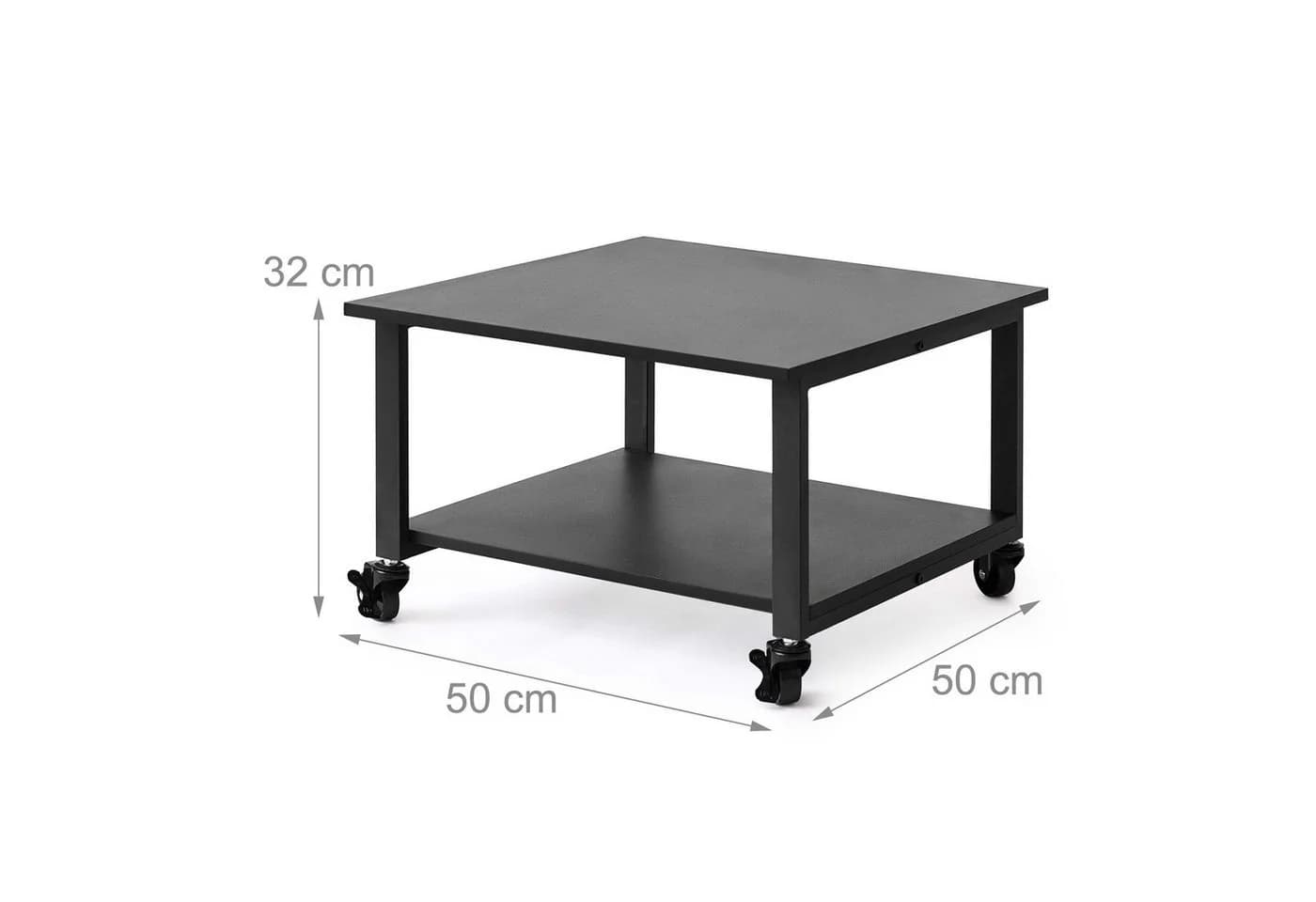 relaxdays Druckertisch mit Rollen Schwarz - Bild 4