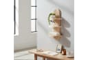 relaxdays Deko-Wandregal Boho 2er Set Kiefernholz Natur Bild 1