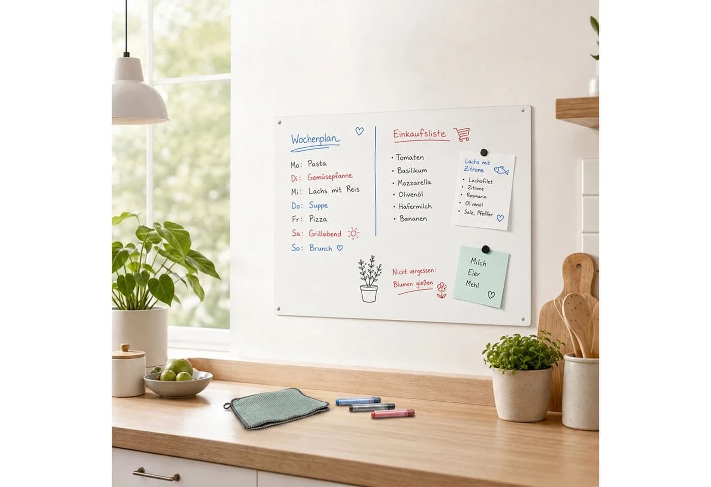 RELAXDAYS Magnettafel Stahl beschreibbar weiß