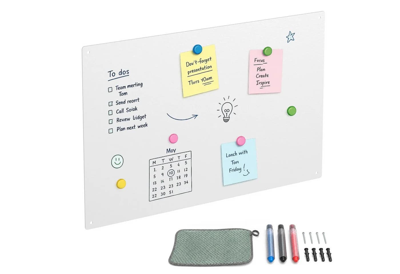 RELAXDAYS Magnettafel Stahl beschreibbar weiß - Bild 2