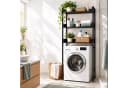 relaxdays Waschmaschinenregal 166 cm Schwarz Metall Bild 1